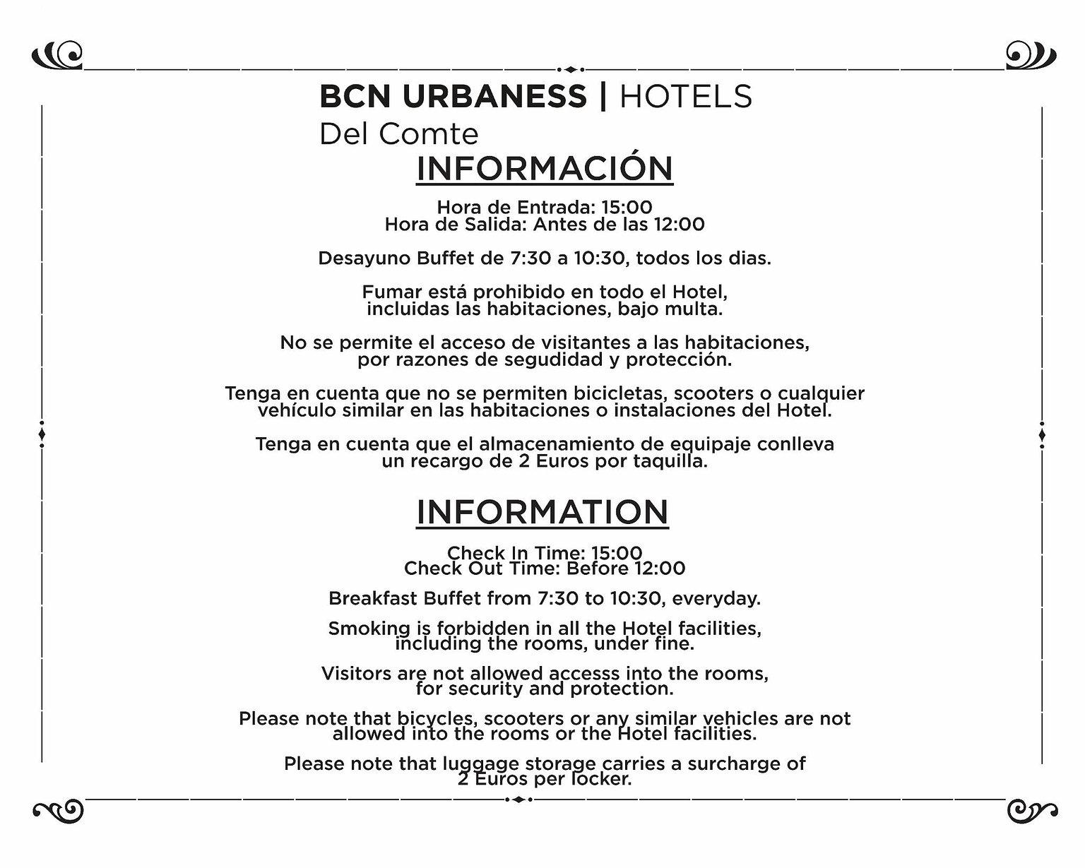 Bcn Urbaness Hotels Del COMTE