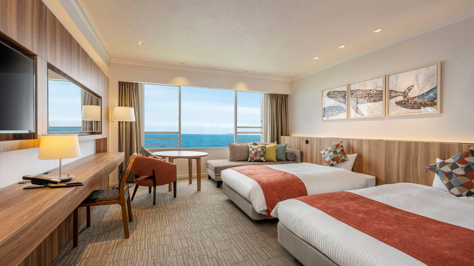 【호라이즌】디럭스 트윈 별도의 욕실과 화장실 프렌치 코스