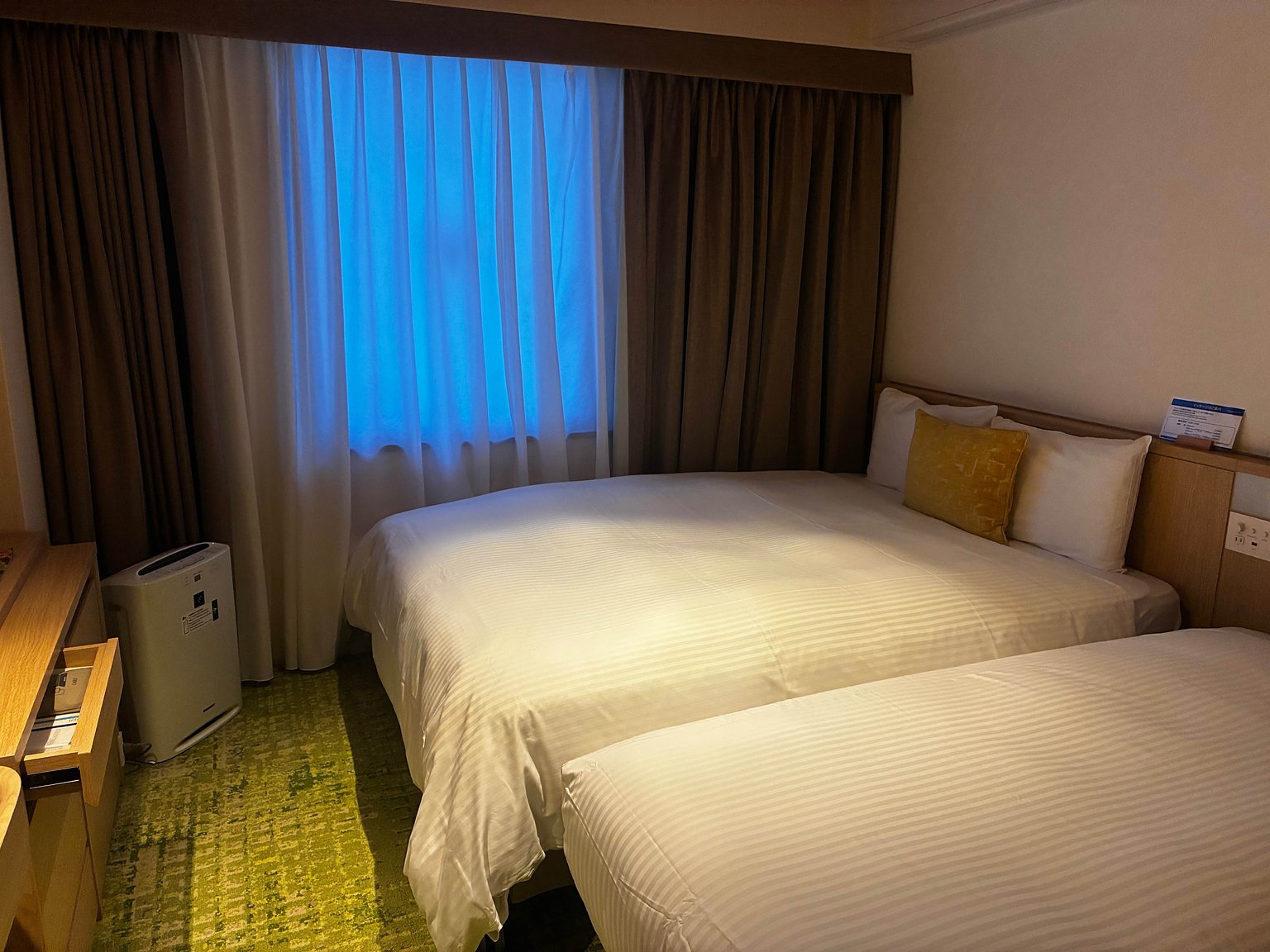 이른 아침 비행기로 돌아가는 사람에게