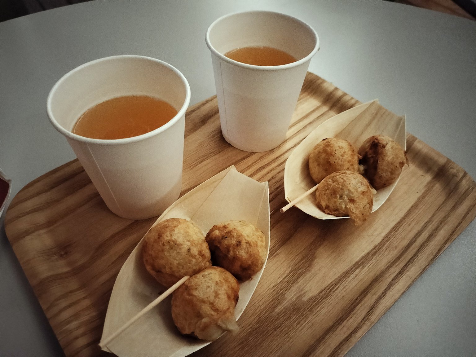 Delicious Takoyaki and Beer