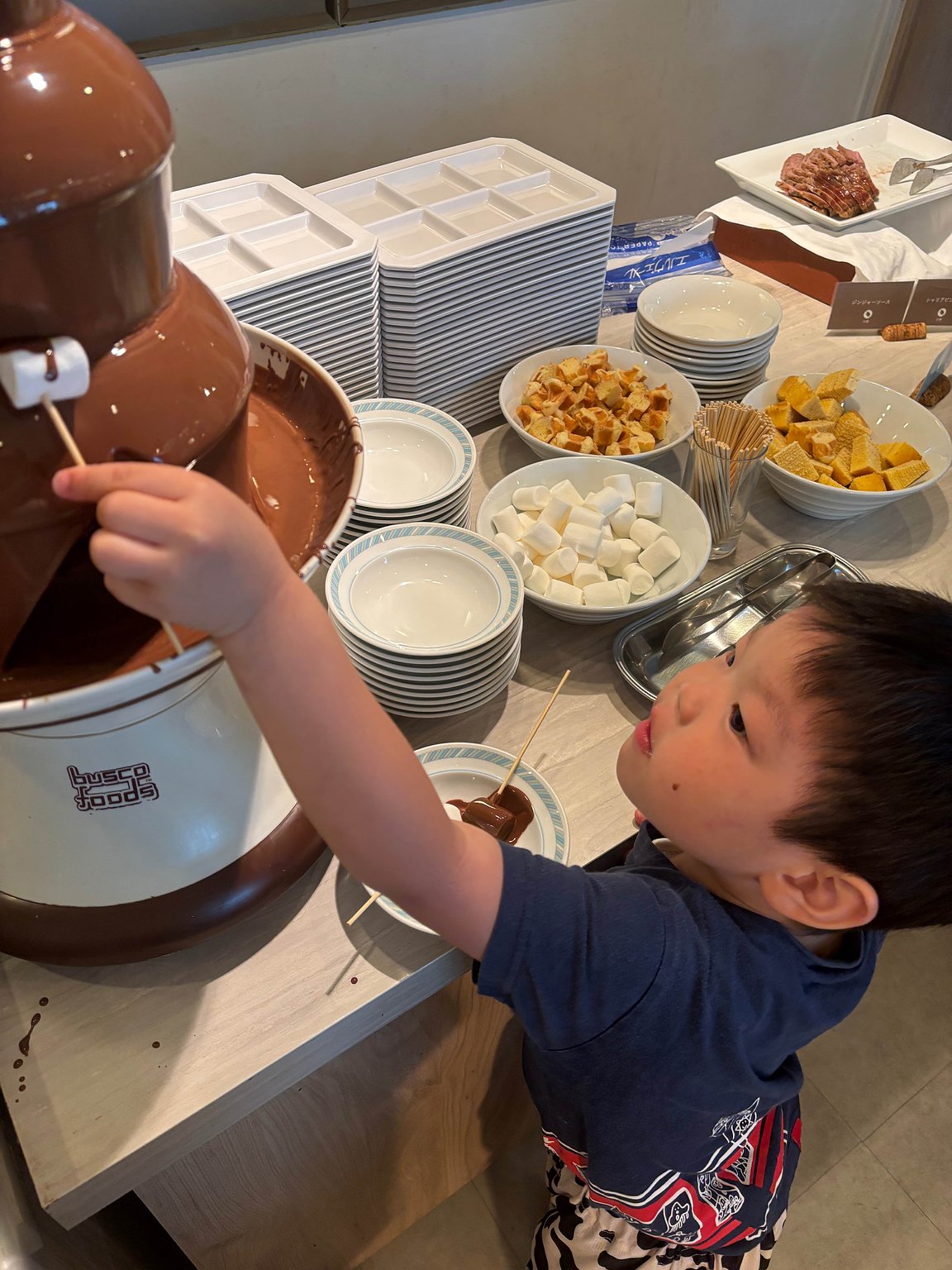 Enjoying Buffets at Night and Morning