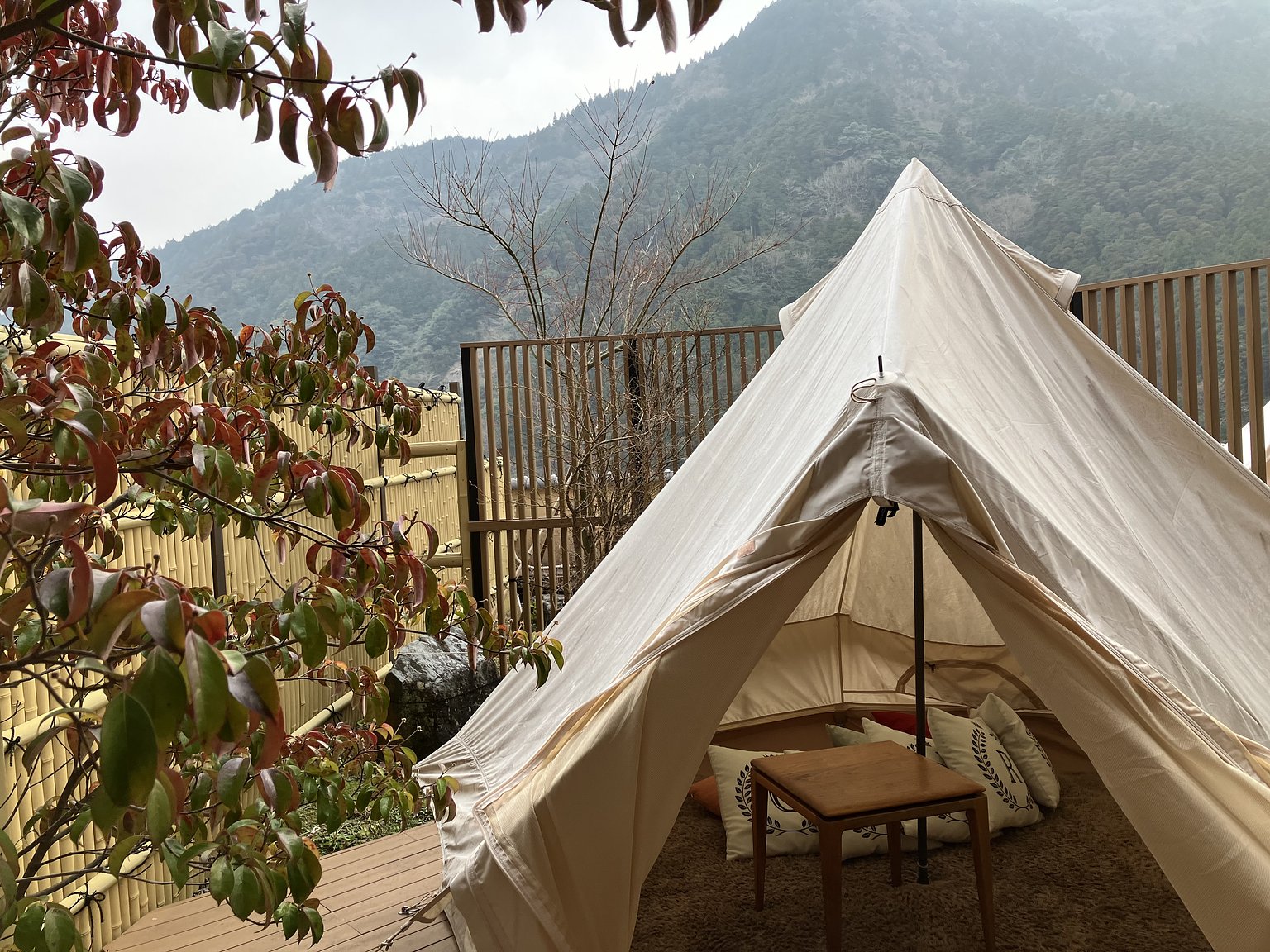 Outdoor Bathing in a Hot Spring Surrounded by Nature
