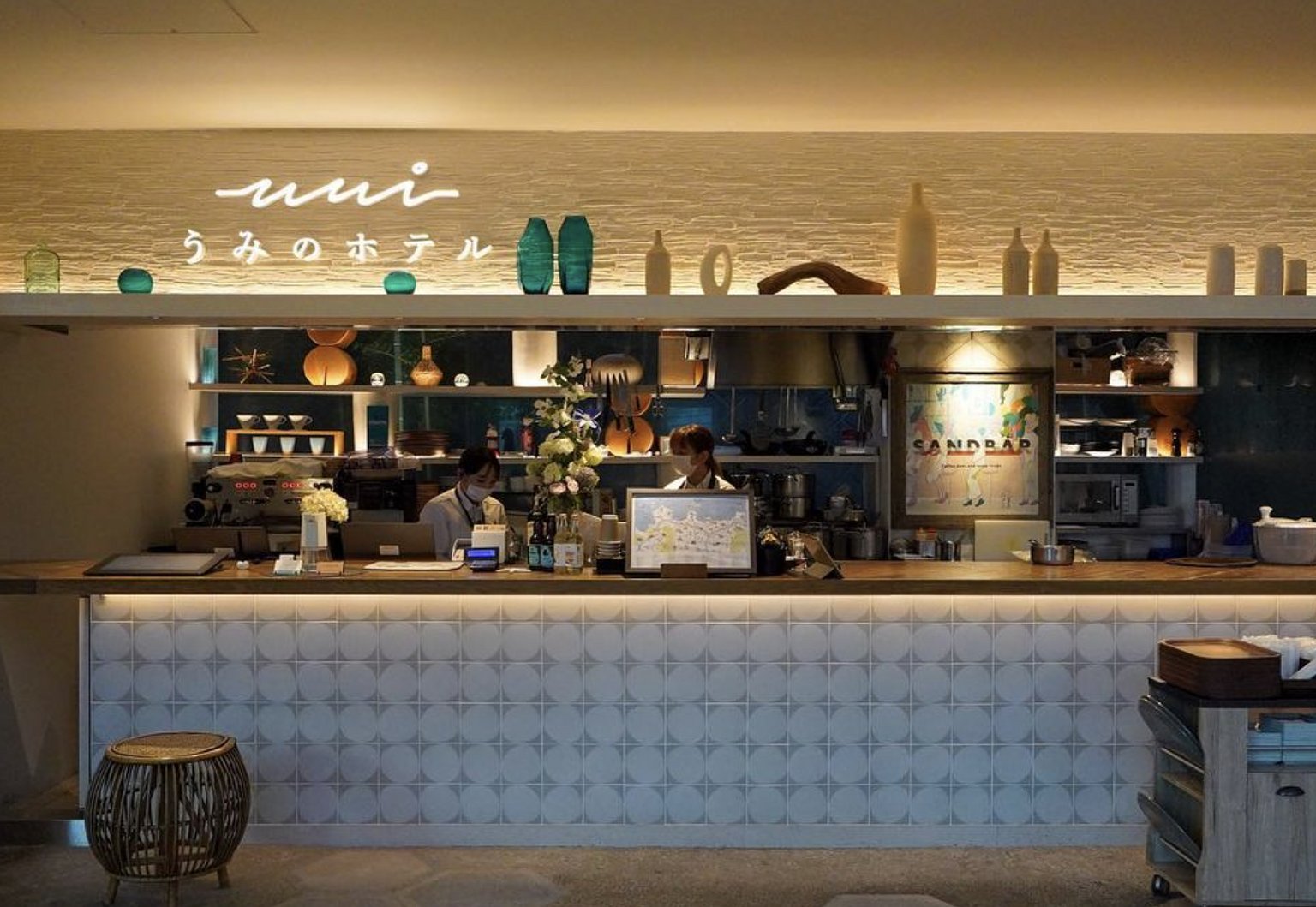 Soaking in an onsen with the best view right in front of the sea!