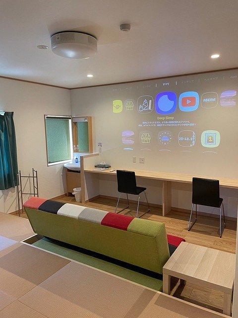 Japanese-Western room with projector - Onsen Petit Hotel Yukori Bandai Atami（熱海由織珐得溫泉小酒店）